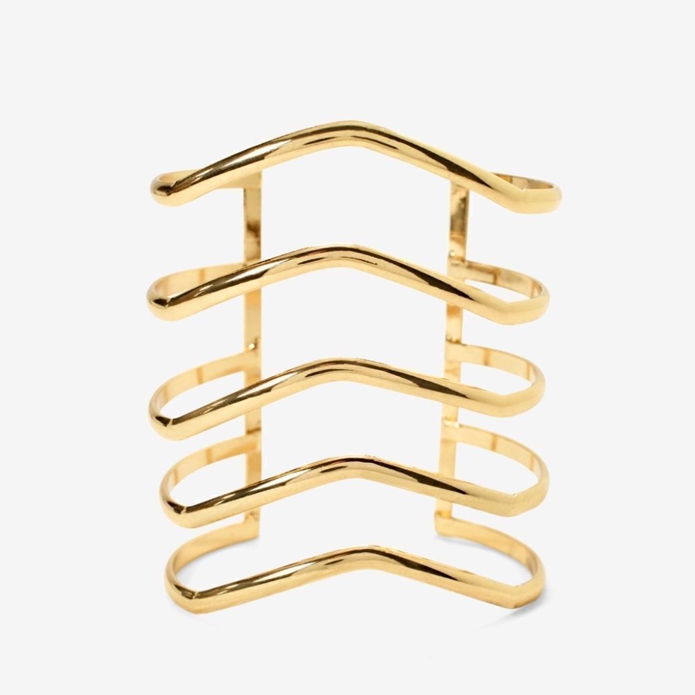 WHBM Gold Tone Cuff Bracelet